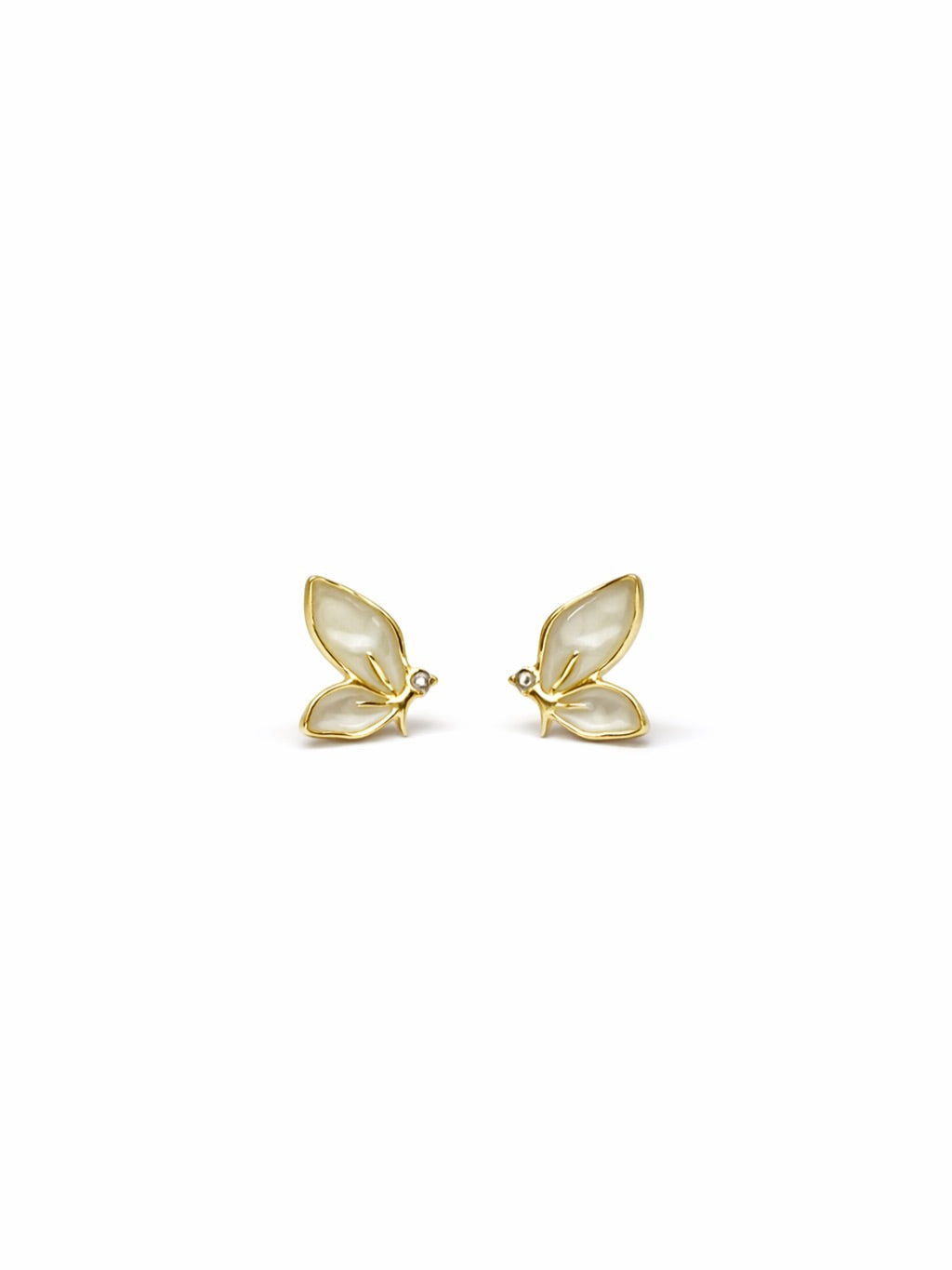 Gold butterfly studs